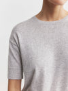 Essential Cashmere Crew Tee - Grey Melange