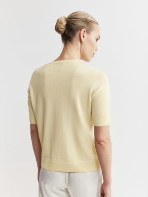 Essential Cashmere Crew Tee - Lemon