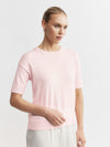 Essential Cashmere Crew Tee - Powder Pink