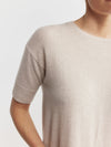 Essential Cashmere Crew Tee - Sand