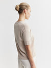 Essential Cashmere Crew Tee - Sand