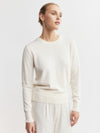 Essential Cashmere Rib Crew Sweater - Cream