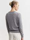 Essential Cashmere Rib Crew Sweater - Dark Grey Melange