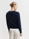 Essential Cashmere Rib Crew Sweater - Navy