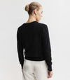 Essential Cashmere Rib V Sweater - Black