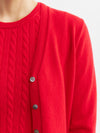 Essential Cashmere V Cardigan - Red