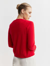 Essential Cashmere V Cardigan - Red