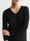 Essential Cashmere V Sweater - Black