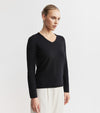 Essential Cashmere V Sweater - Black