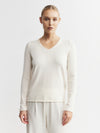 Essential Cashmere V Sweater - Cream