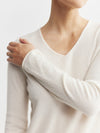 Essential Cashmere V Sweater - Cream