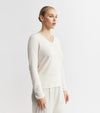 Essential Cashmere V Sweater - Cream