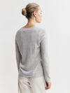 Essential Cashmere V Sweater - Grey Melange