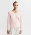 Essential Cashmere V Sweater - Pale Pink