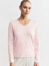 Essential Cashmere V Sweater - Pale Pink