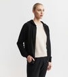 Essential Cashmere Zip Hoodie - Black