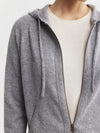 Essential Cashmere Zip Hoodie - Dark Grey Melange