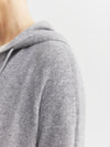 Essential Cashmere Zip Hoodie - Grey Melange