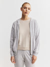 Essential Cashmere Zip Hoodie - Grey Melange