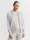 Essential Cashmere Zip Hoodie - Grey Melange