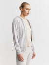 Essential Cashmere Zip Hoodie - Grey Melange