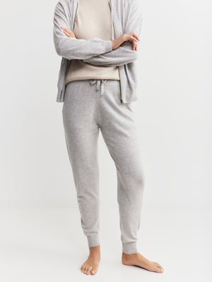 Unisex Essential Cashmere Jogger - Grey Melange