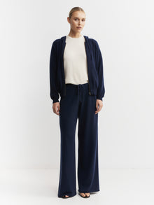  Cashmere Bias Trouser - Navy