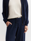 Cashmere Bias Trouser - Navy