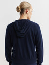 Essential Cashmere Zip Hoodie - Dark Navy