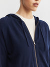 Essential Cashmere Zip Hoodie - Dark Navy