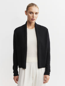  Essential Cashmere Featherweight Cardigan - Black