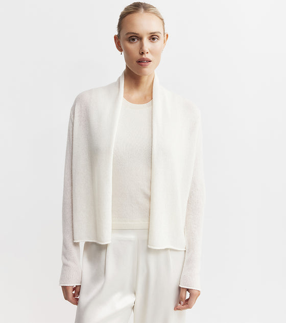 Essential Cashmere Featherweight Cardigan - Cream