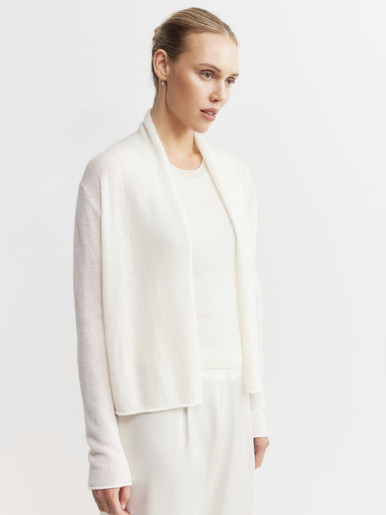 Essential Cashmere Featherweight Cardigan - Cream