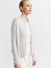 Essential Cashmere Featherweight Cardigan - Grey Melange