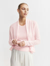 Essential Cashmere Featherweight Cardigan - Powder Pink