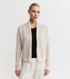 Essential Cashmere Featherweight Cardigan - Sand