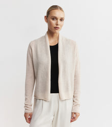  Essential Cashmere Featherweight Cardigan - Sand