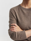 Cashmere Featherweight Oversize Crew - Walnut