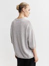 Cashmere Featherweight Oversize Tee - Grey Marle