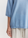 Cashmere Featherweight Oversize Tee - Malibu Blue