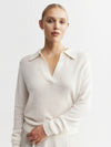 Featherweight Cashmere Polo - Cream