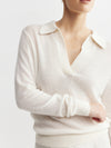 Featherweight Cashmere Polo - Cream