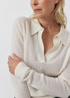 Featherweight Cashmere Polo - Cream