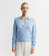 Featherweight Cashmere Polo - Malibu Blue