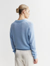 Featherweight Cashmere Polo - Malibu Blue