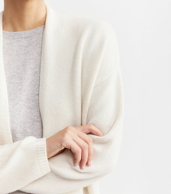 Luxe Cashmere Cardigan - Cream