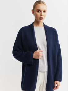  Luxe Cashmere Cardigan - Navy