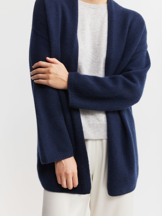 Luxe Cashmere Cardigan - Navy