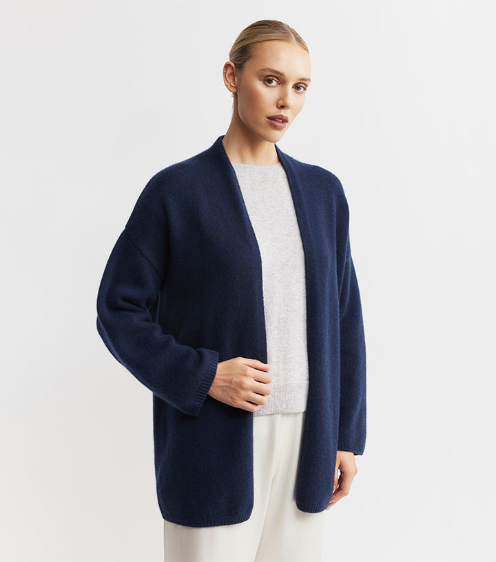 Luxe Cashmere Cardigan - Navy