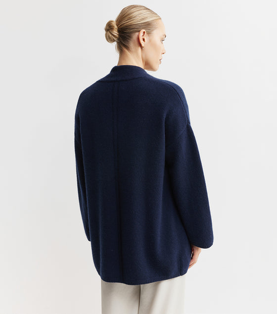 Luxe Cashmere Cardigan - Navy